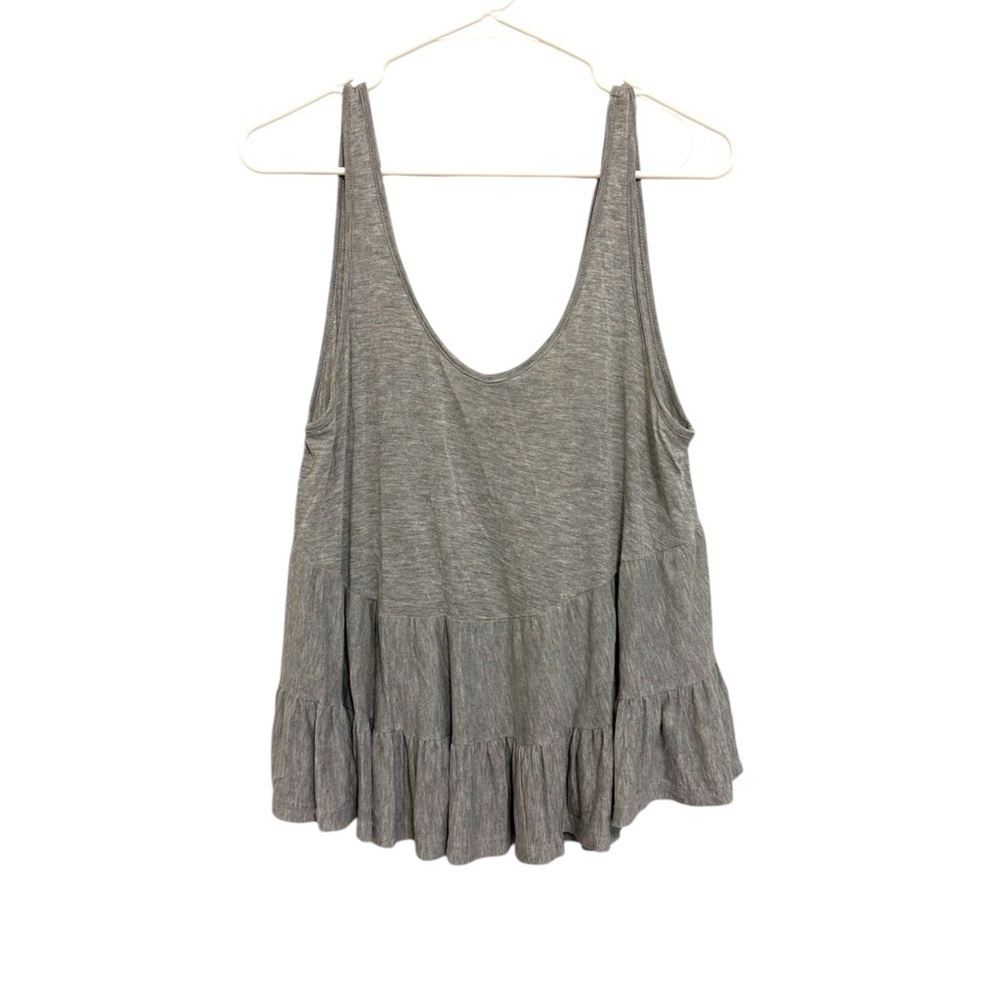 2/$15 Cherish - Heather Gray Tierd Tank Top